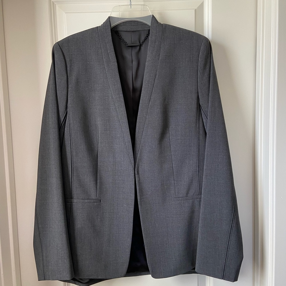 Elie Tahari Lola Jacket, Dark Gray, Size 8